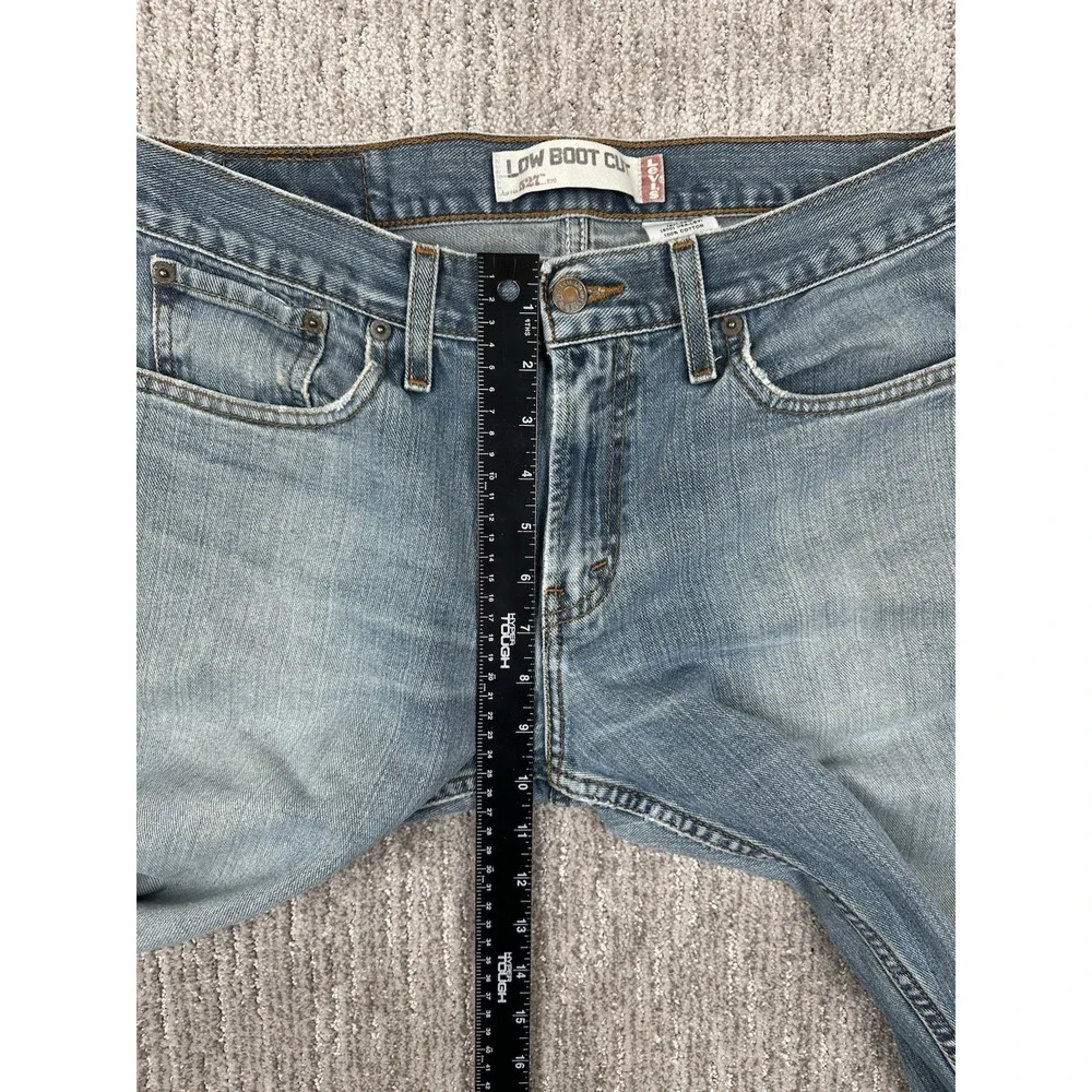 Levi's 527 Bootcut Jeans Mens 32x34 Blue Faded Distressed Thrashed Denim Grunge